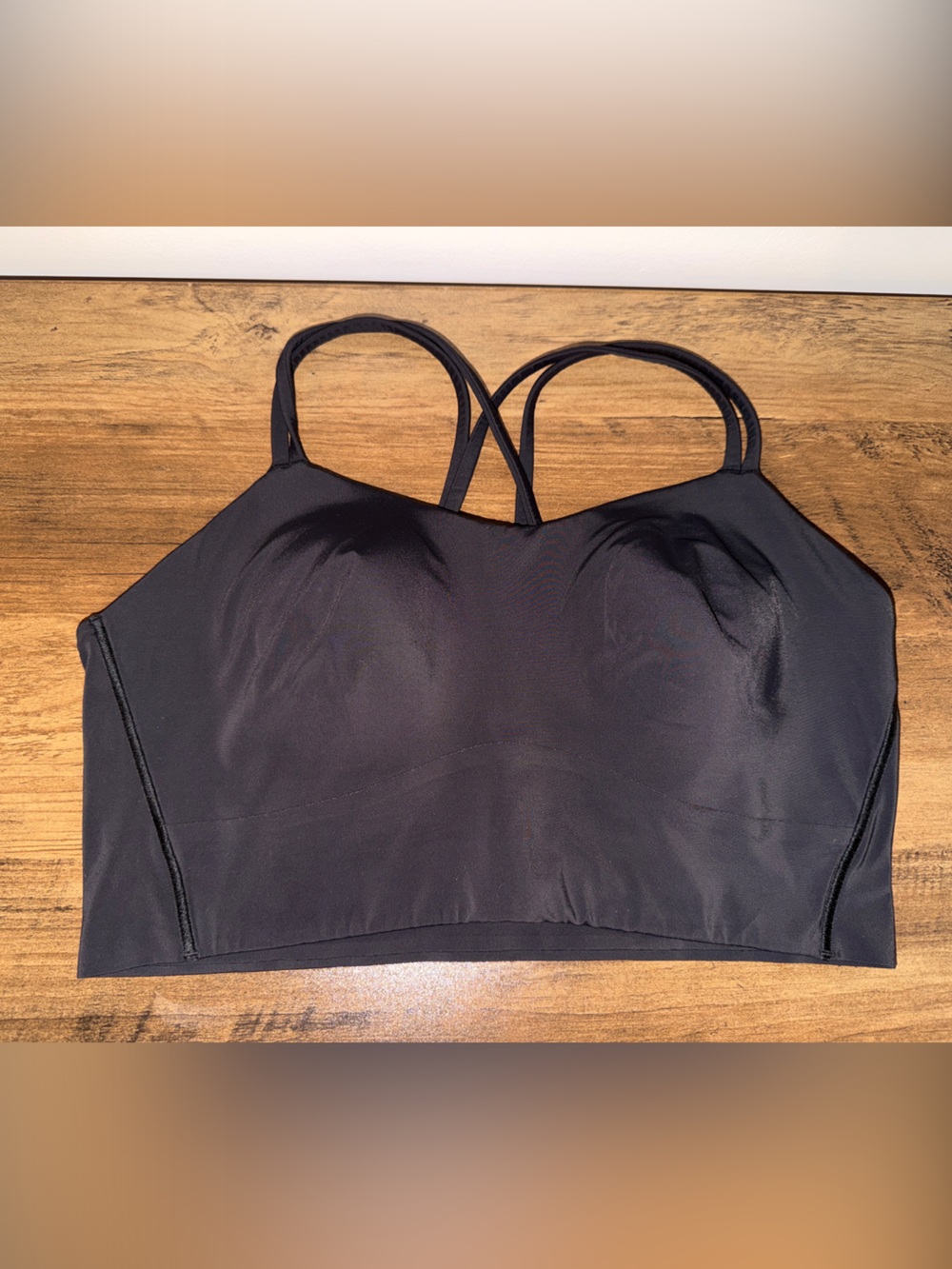 lululemon athletica longline Black Strappy Bralette